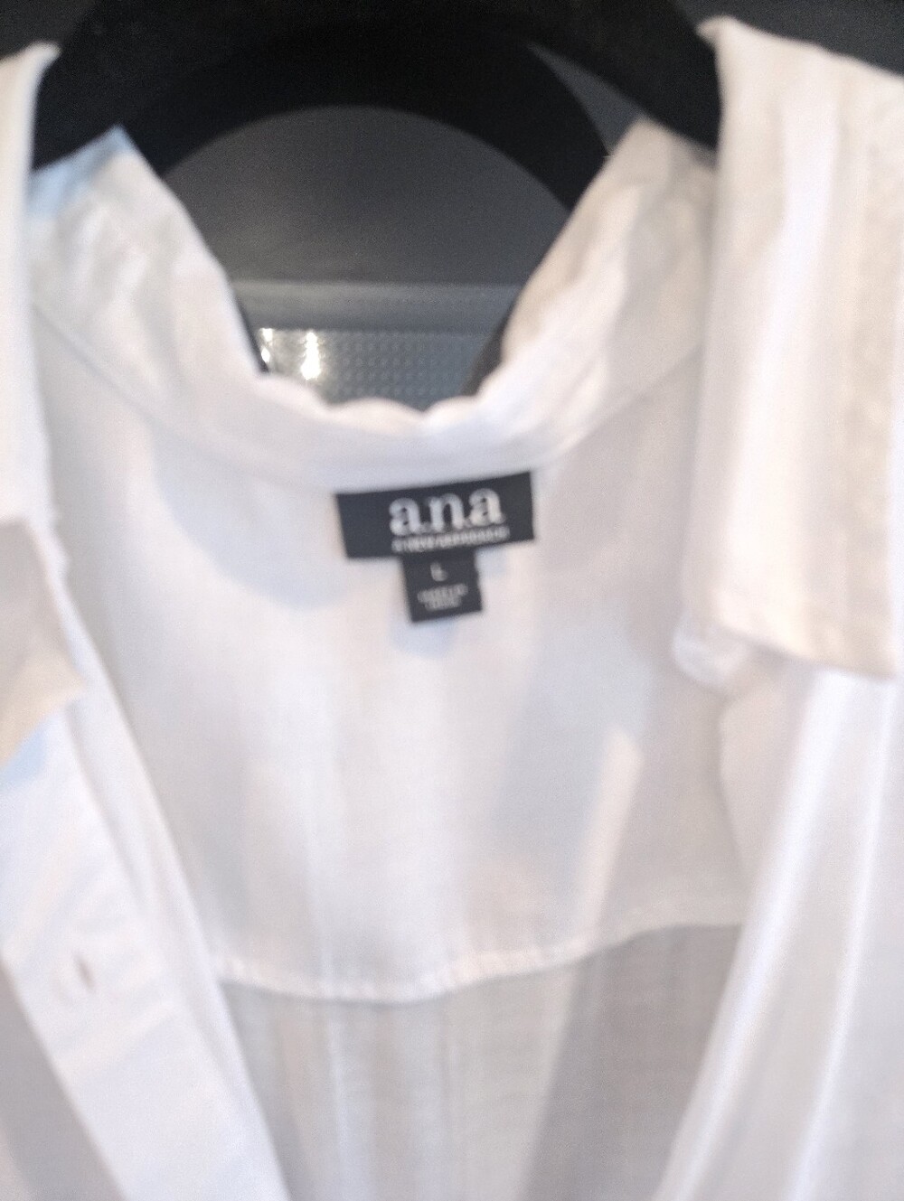 a.n.a White Ruffled Hi Low-Hem Long-Sleeve Tunic Blouse BUNDLE AND SAVE - Picture 2 of 4